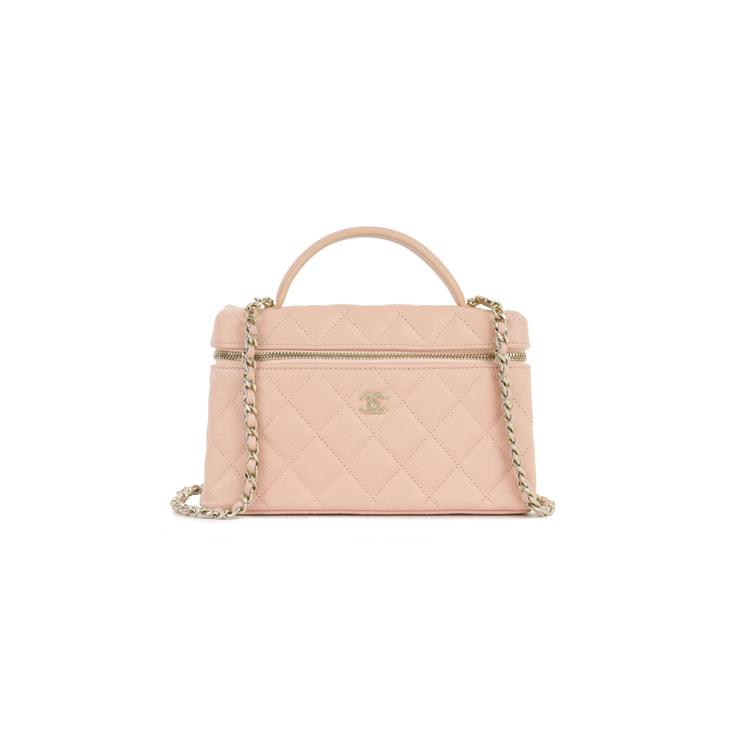 CHANEL HANDLE VANITY WITH CHAIN (19*13*6cm)